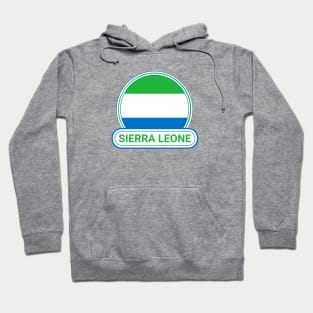 Sierra Leone Country Badge - Sierra Leone Flag Hoodie